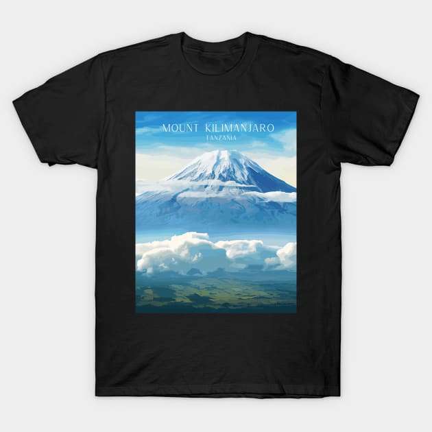 Mount Kilimanjaro, Mt. Kilimanjaro, Tanzania, Travel Print, Travel Wall Art, Travel Home Décor, Travel Gift Art T-Shirt by TripleTravelArt